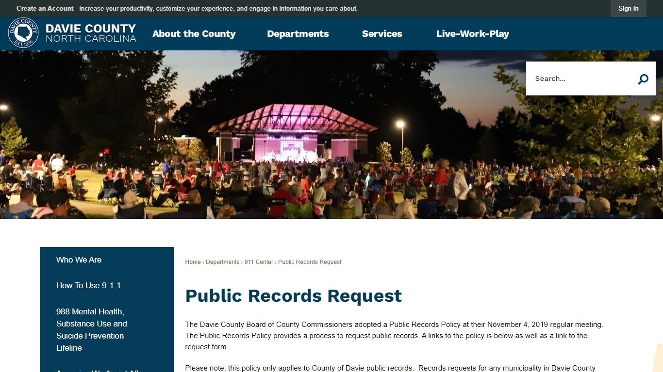 Public Records Request | Davie County, NC - Official Website